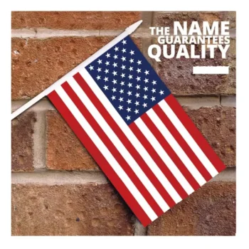 10*15cm OEM Brand Small Mini Polyester Digital Printed Hand Hold Hand-Woven Flag