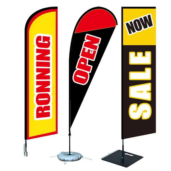 2025 New Product Free Customized for Business and Advertising Banner Heavy Duty Pole Coffee Feather Flag