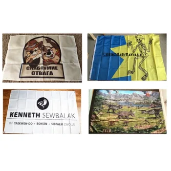 Accept Any Design Size Polyester Fabric Material 90X150cm Marketing Advertising Sports 3X5 Custom Flags