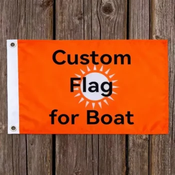 Advertising Yacht Custom 100d Polyester Double Sided Printing Boat Flag