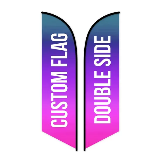Cheap Custom Printing Polyester Outdoor Teardrop Advertising Feather Flag