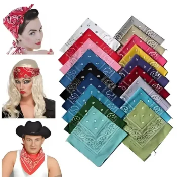 Cheap Custom Retro Floral Bandanas for Hair Bags and Outfits