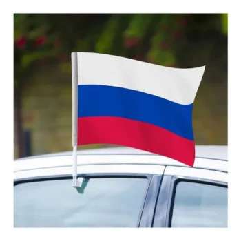 Cheap Durable Handle Hanging Custom Digital Printing Diplomatic Plastic Pole Car Flag