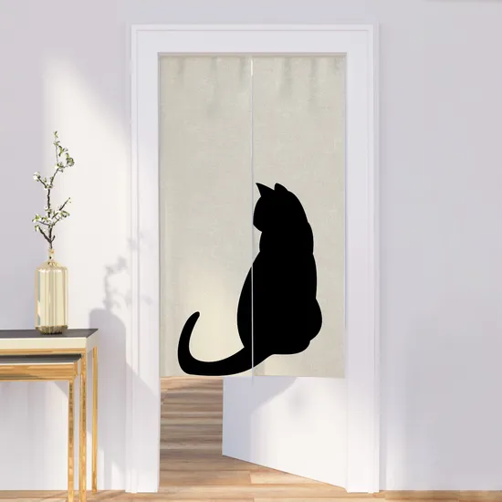 Cheap Linen Fabric Logo Photo Custom Print Shop Japanese Noren Door Curtain