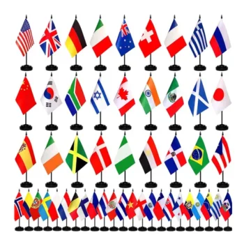 Cheap Office Meeting Mini Polyester Advertising Printing Logo Custom Table Flag