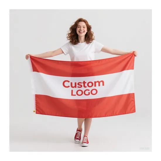 China Factories Print Logo Design High Quality Custom Flag for Business Displays