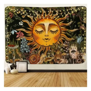 China Manufacturer Custom Logo Printed Wall Hanging Tapestry Decoration Custom