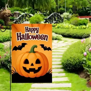 Classic Pumpkin Patterns Produced with Long Lasting Polyester Garden Flags