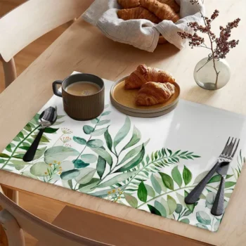 Colorful Custom Digital Printing Any Size Linen Table Place Mats