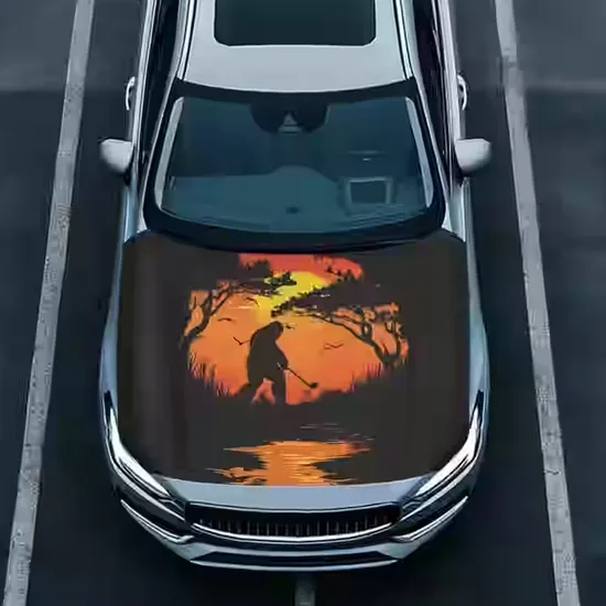 Colorful-Patterned-Spandex-Fabric-Vehicle-Hood-Protector-Car-Hood-Cover