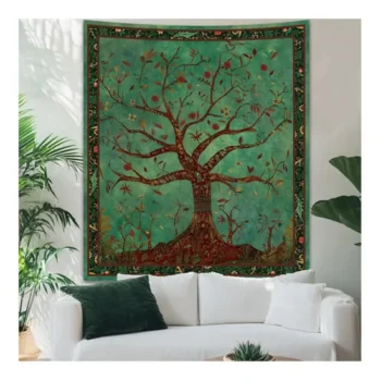 Colorful Sublimation Wall Decoration Custom Design Jacquard Knitted Tapestry