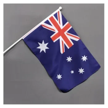 Country Flag Custom Digital Printing Advertising Logo Hand Held Waving Flag