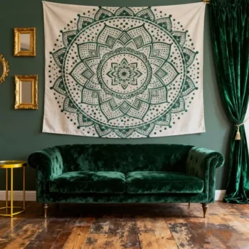 Custom 100d Polyester Fabric Soft Fabric Hanging Bulk Sale Tapestry