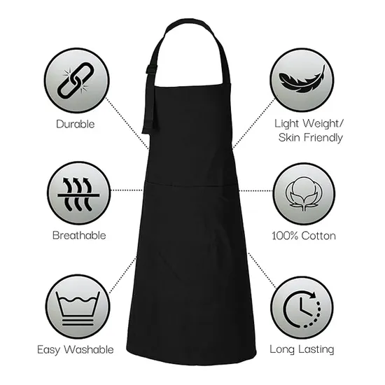Custom-Adjustable-Cotton-Resistant-Water-Pocket-Bartender-Kitchen-Apron