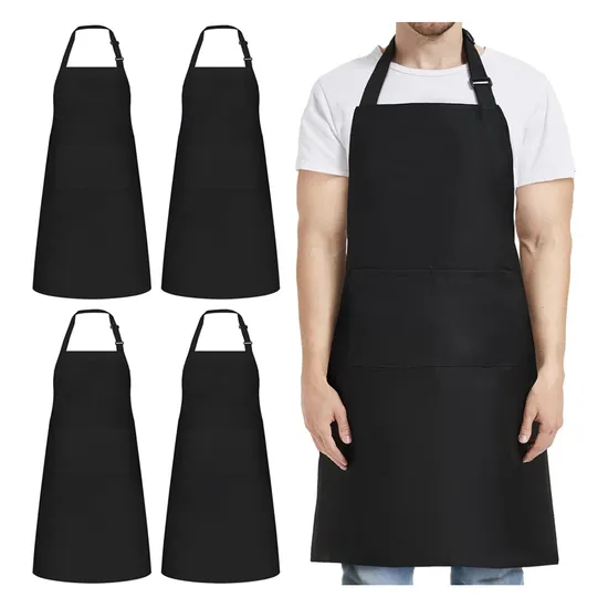 Custom Adjustable Cotton Resistant Water Pocket Bartender Kitchen Apron
