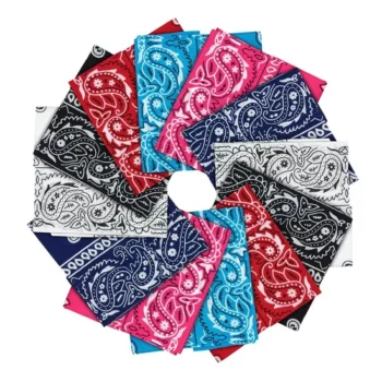 Custom Cheap Hippie Peace Sign Rainbow Festival Season Cotton Bandanas