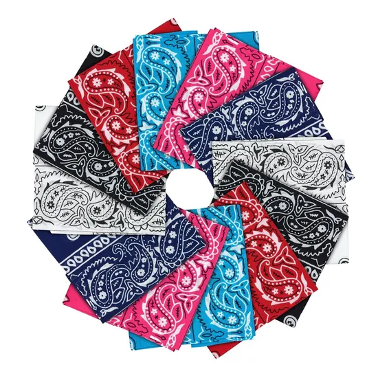 Custom Cheap Hippie Peace Sign Rainbow Festival Season Cotton Bandanas