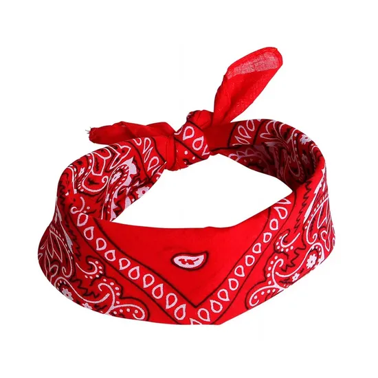 Custom Comfortable Soft Washable Paisley 55X55cm Bandana for Fashion Outdoor Activities
