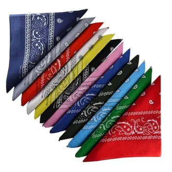 Custom Comfortable Soft Washable Paisley Bandana for Outdoor Activities