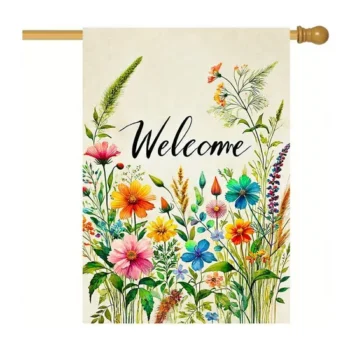 Custom Design Cheap High Quality Digital Printing Double Garden Flag for Outdoor