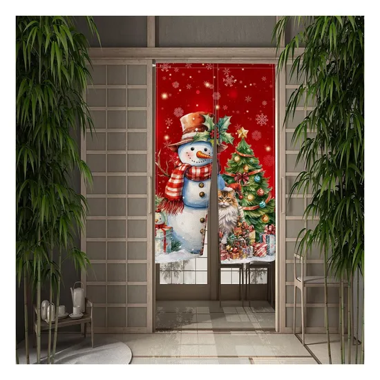 Custom-Design-Decoration-Christmas-Tree-Funny-Xmas-Door-Curtain