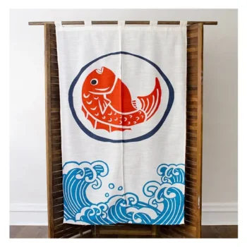 Custom Design Home Painted Japanese Noren Doorway Curtain