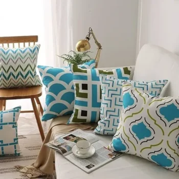 Custom Design Modern Home Style Peach Skin Fabric Pillow Cases