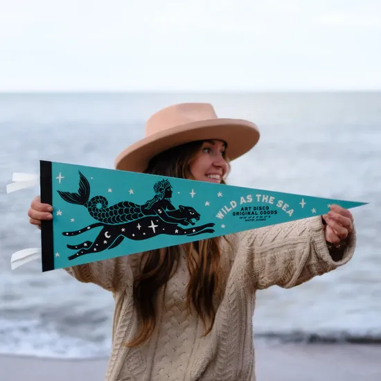 Custom Designed Enhance Brand Visibility at Trade Shows Felt Pennant Flags