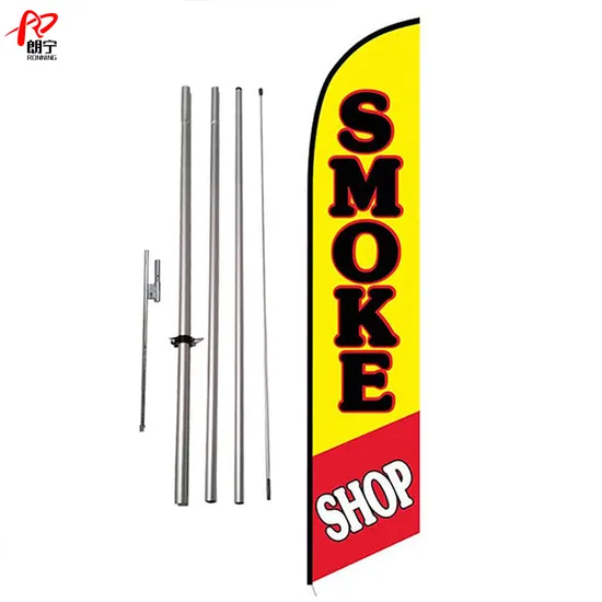 Custom Digital Printing Double Side Teardrop Flying Banner Beach Feather Flag