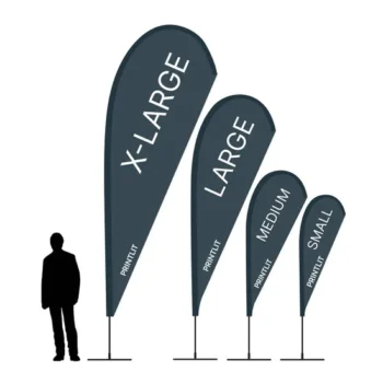 Custom Display Flying Sublimation Promotional Teardrop Shape Advertising Beach Flag with Stand