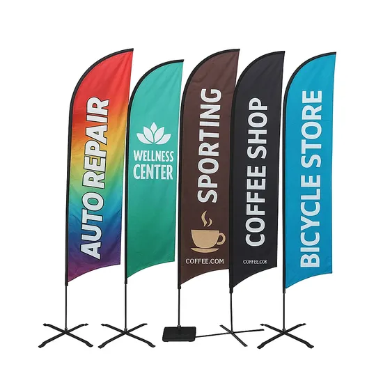 Custom Flag Banner Logo Promotion Advertising Outdoor Beach Feather Flag