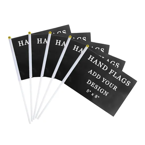 Custom Hand Flags for Trade Shows with Double Sided Printing