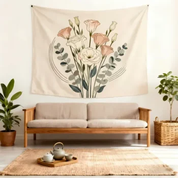 Custom Hippie Mandala Peach Skin Fabric Colorful Bohemian Art Bulk Sale Tapestry