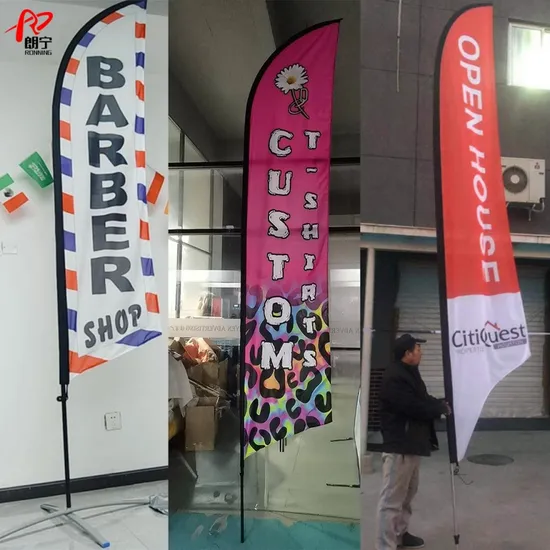 Custom Logo Outdoor Advertising Beach Flag Teardrop and Banner Customizable Promotional Flags with Quality Design Printing