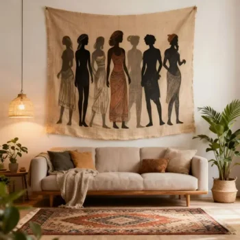 Custom Nature Mountain Sunset Peach Skin Fabric Scenic Wall Arttapestry