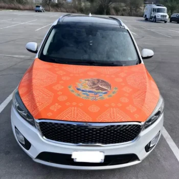 Custom Pattern Spandex Fabric Auto Front Shield Car Hood Cover