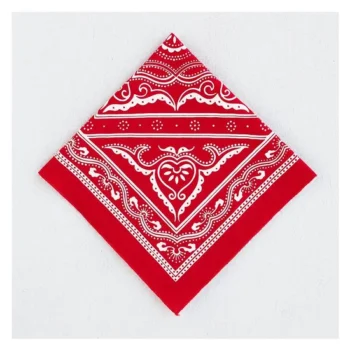 Custom Personal Logo Digital Print Cotton Bandanna Square Headbands Square Head