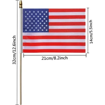 Custom Polyester Printing Plastic Hand Flags