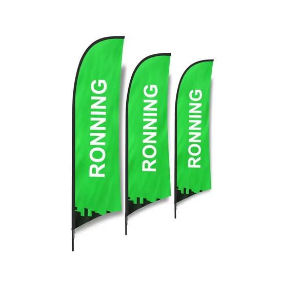 Custom Print Promotional Flying Banner Beach Feather Flag