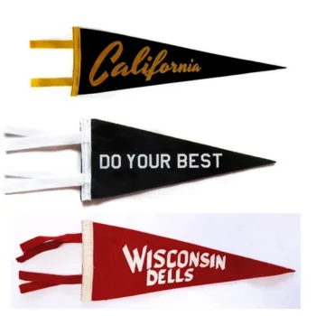 Custom Printing Triangle Pennant Felt