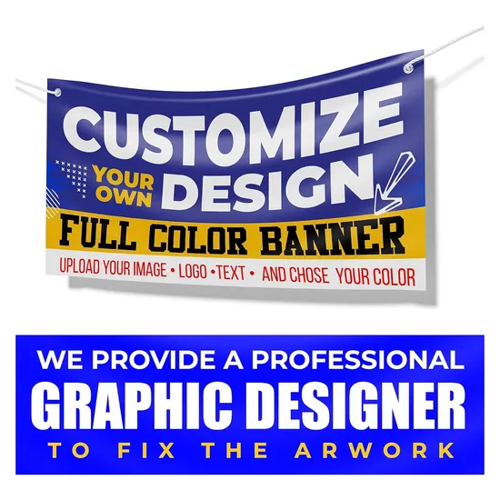 Custom Size Polyester Outdoor Wall Hanging Porch Merry Christmas Door Cover Banner