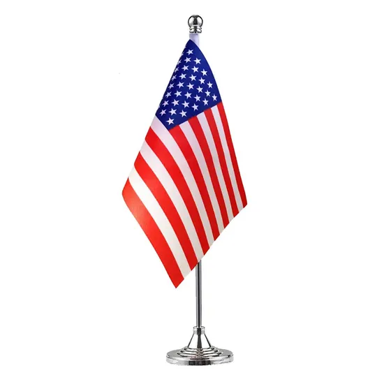 Custom Table Flag with Stand Base Decorations Home Office