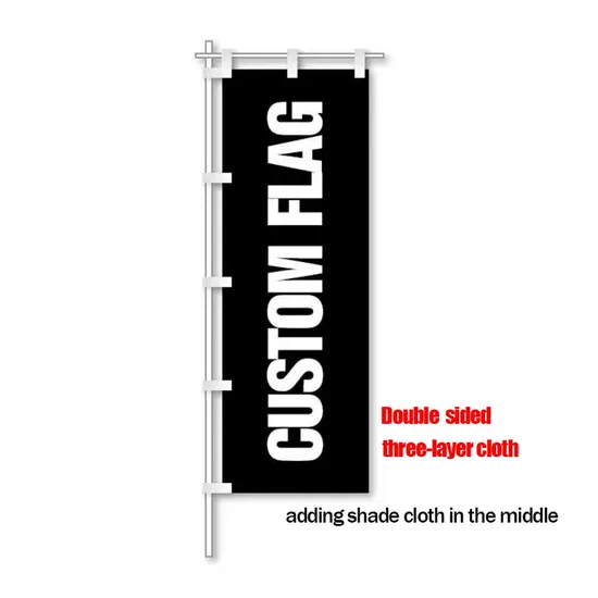 Decoration Custom Double Sided Cartoon Nobori Flag Stand Hot Selling Display Figure Case Campaign Table Stand