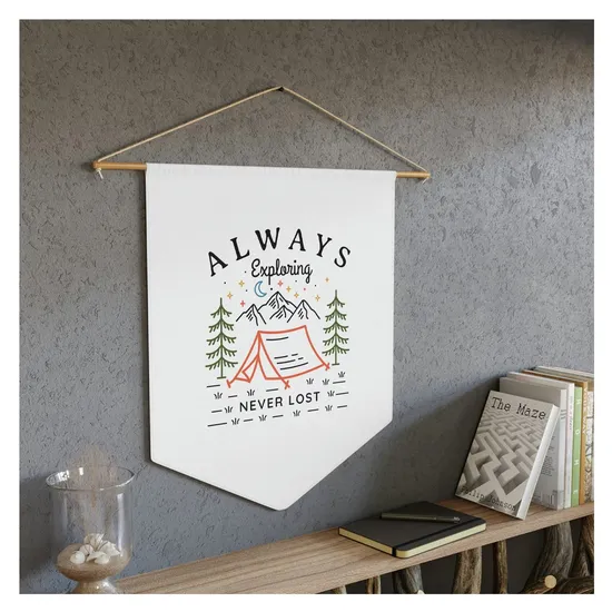 Decoration Custom Logo Canvas Pennant Banner Cloth Wall Advertising Display Any Size Blank Wall Hang Flag