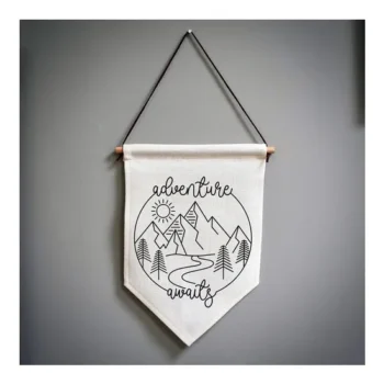 Decoration Custom Logo Canvas Pennant Banner Cloth Wall Advertising Display of Any Size Blank Wall Hang Flag