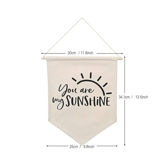 Decoration Custom Logo Canvas Pennant Banner Cloth Wall Advertising Display of Any Size Custom Wall Hang Flag