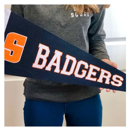 Decoration Design Outdoor Indoor Design Pattern Wholesale Felt Triangle Pennant Flag