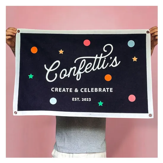 Decoration Durable Accept Custom Shape High Quality Felt Triangle Pennant Flag