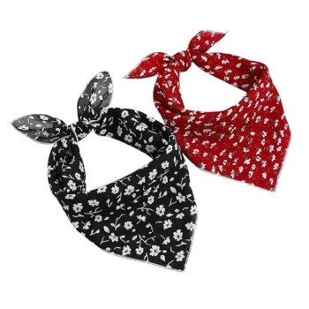 Design Logo Custom Comfortable Soft Washable Paisley Bandana with Vivid Color