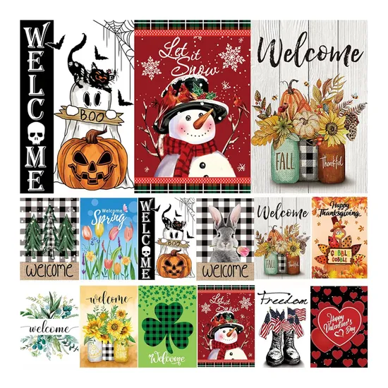 Digital Printing Double Side High Quality Custom Design Garden Flag for Outdoor